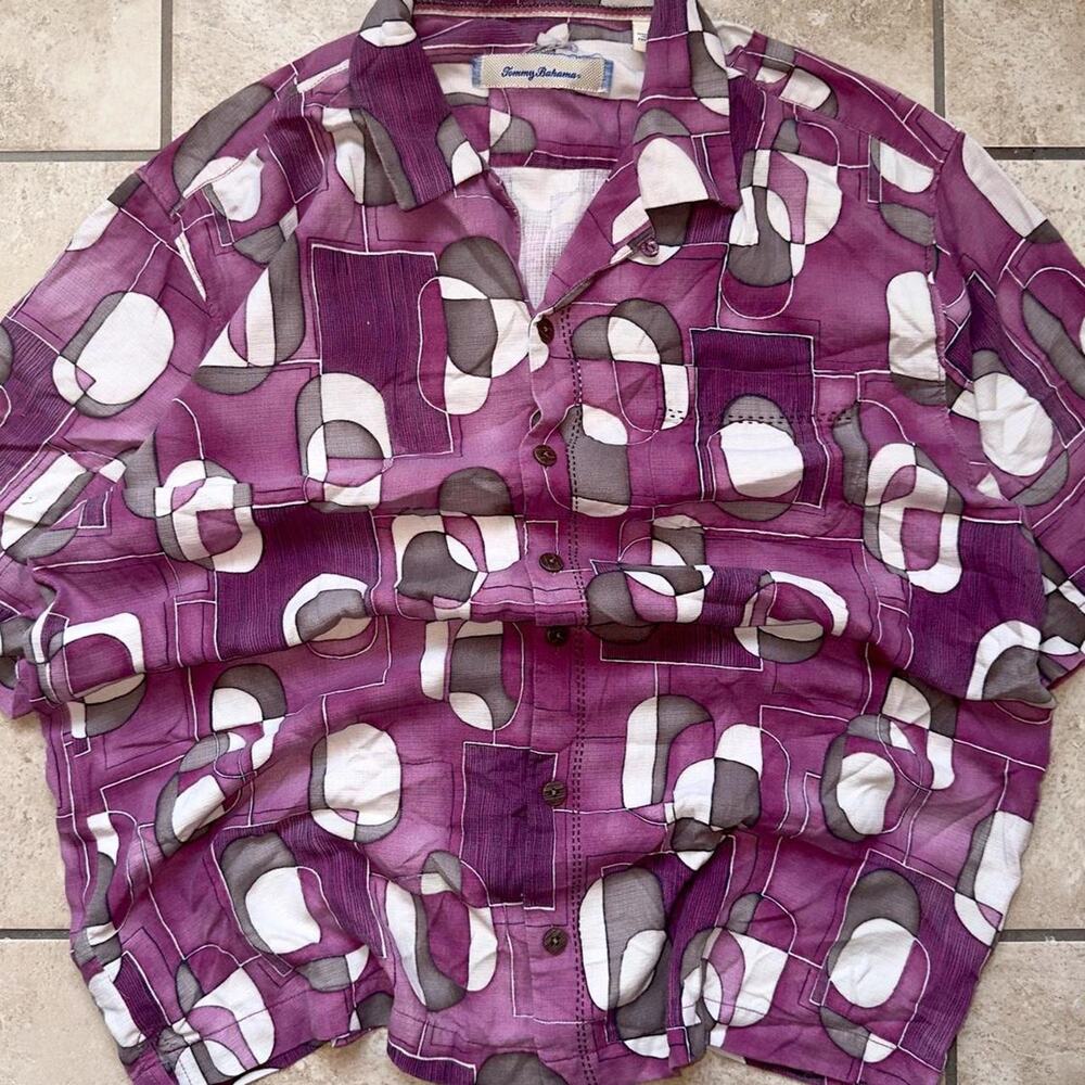 Tommy Bahama Button Up Silk Dress Shirt - Size L